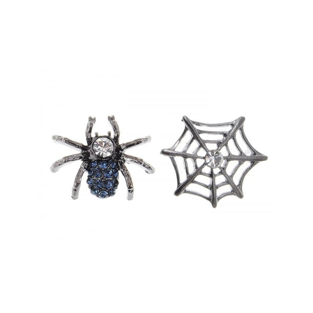 Best Wing Jewelry .925 Sterling Silver HalloweenSpider Stud Earrings for Children and Teens 